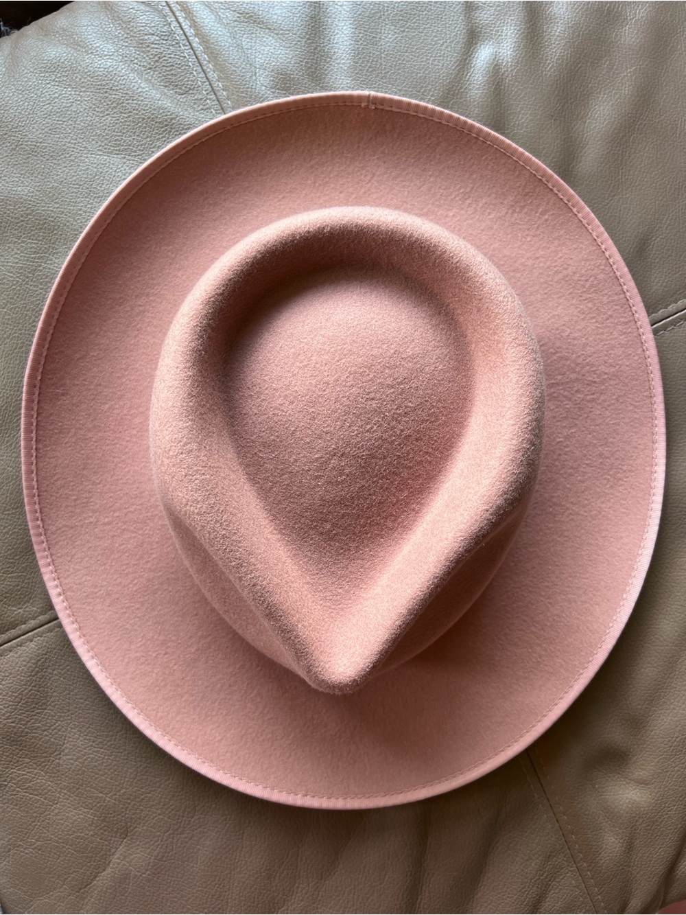 GIGI PIP 100% Australian Wool Blush Pink Felt Fedora Cowgirl Hat